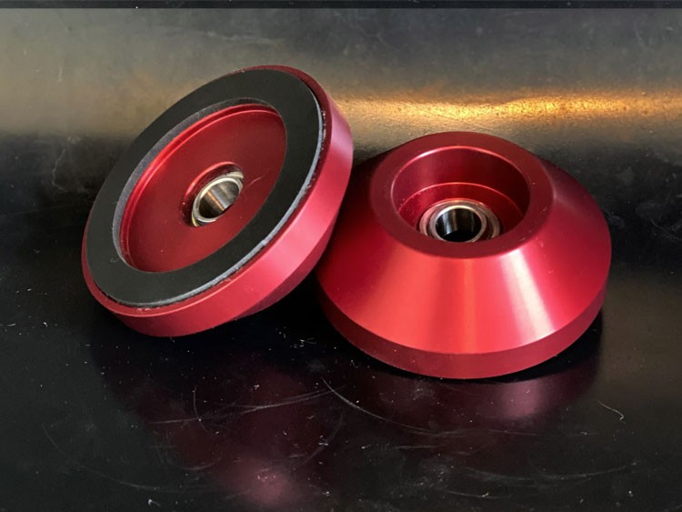 FIAT 500 Strut Top Mount Assembly Kit Upgraded Replacement Red Anodized